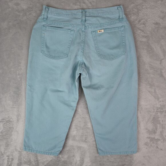 Riders Capri Womens 8P Petite Cropped Mid Rise Cotton Blue 131742H - Picture 2 of 8